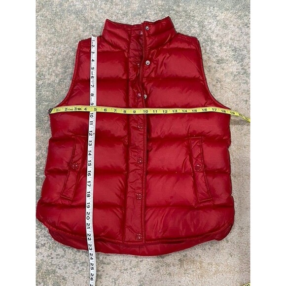 J Crew Vest Womens Small Red Puffer Down Fill Quilted Sleeveless Jacket Winter - Picture 3 of 7